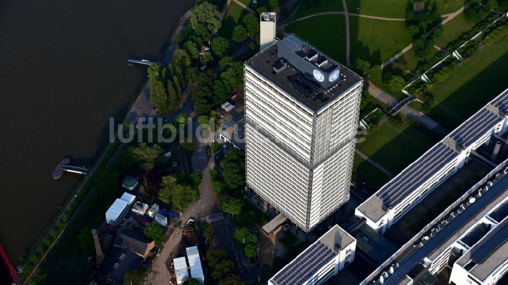 Luftbild Bonn - Hochhaus- Gebäude United Nations Campus Bonn im Ortsteil Gronau in Bonn im Bundesland Nordrhein-Westfalen, Deutschland