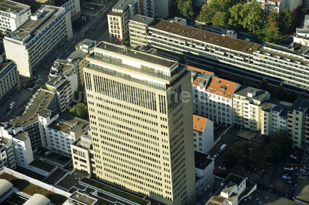 Berlin - Charlottenburg von oben - Hochhaus am Kudamm Carrée in Berlin- Charlottenburg