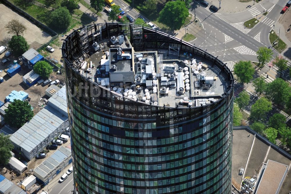 Luftbild Wroclaw / Breslau - Hochhaus Neubau Sky Tower in Breslau / Wroclaw