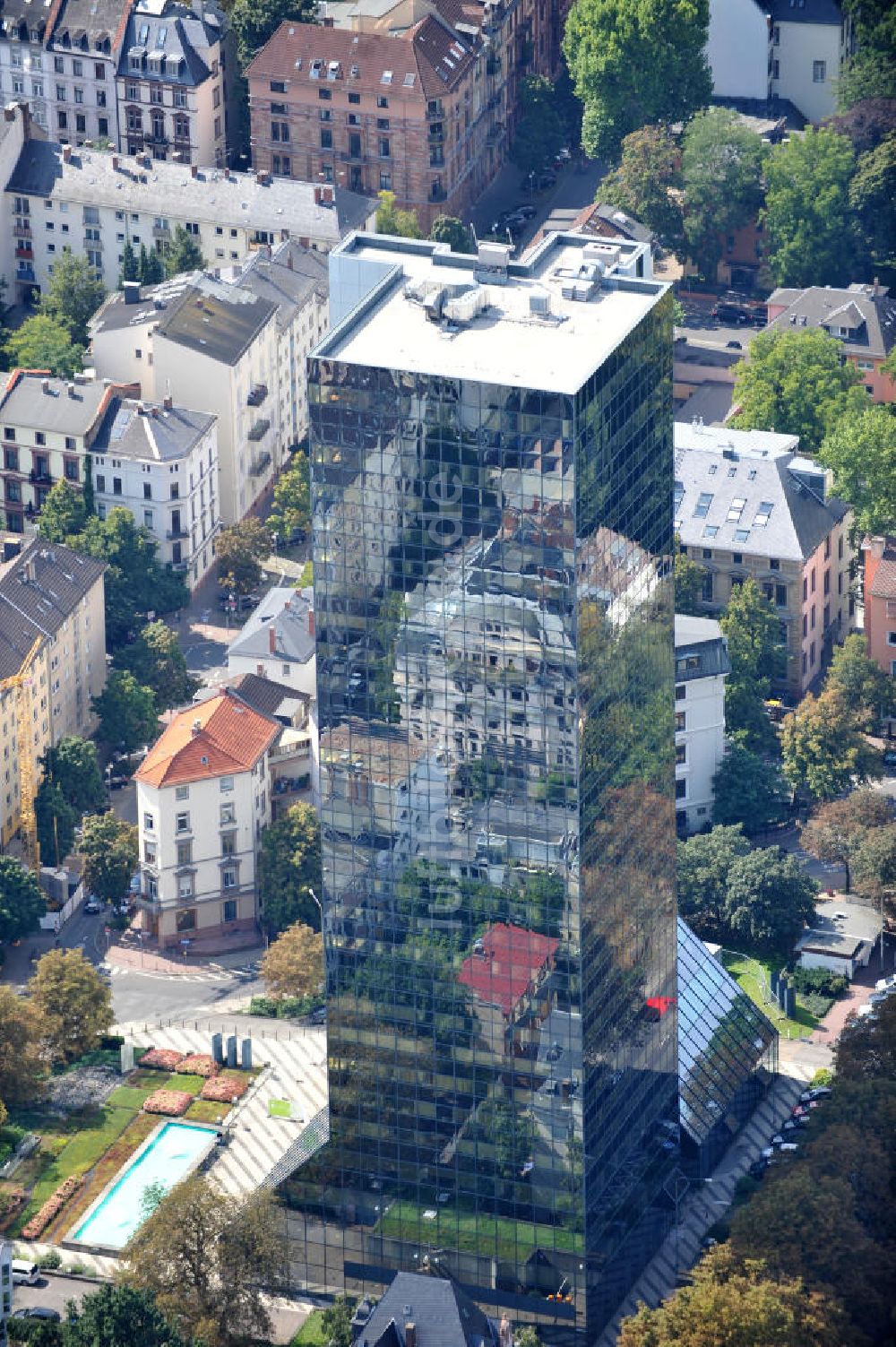 Luftaufnahme Frankfurt am Main - Hochhaus am Park ( Frankfurt am Main )