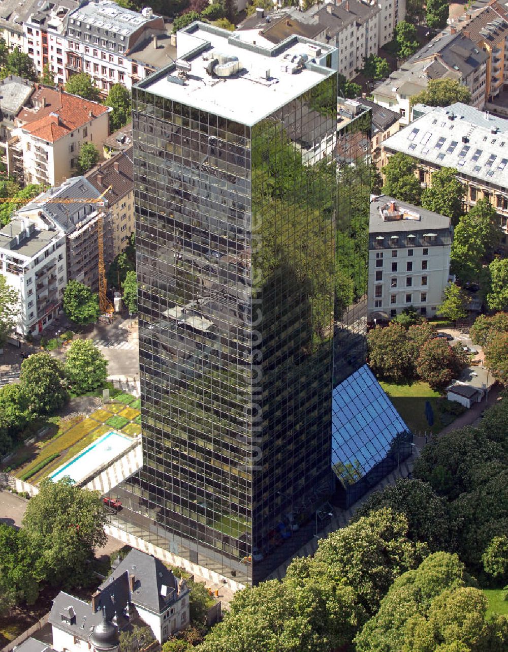 Luftaufnahme Frankfurt am Main - Hochhaus am Park Frankfurt/Main