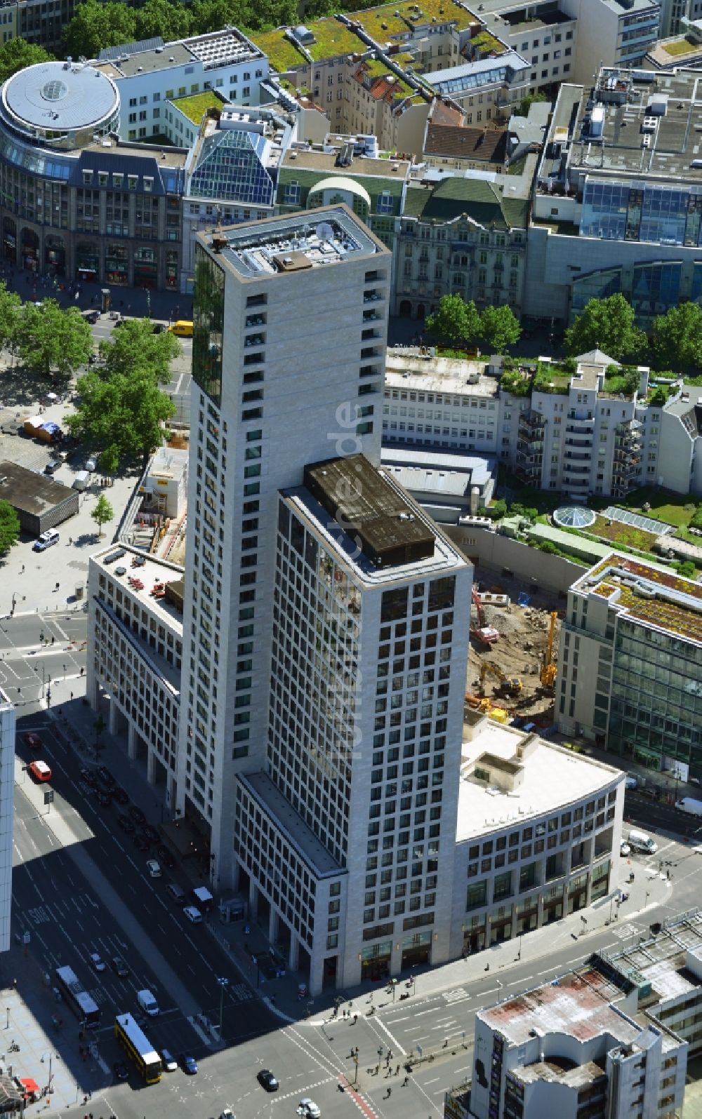 Luftaufnahme Berlin - Hochhaus Zoofenster in der City West in Charlottenburg in Berlin