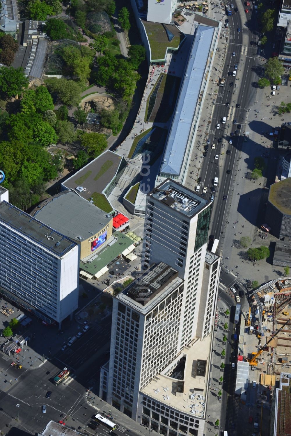 Berlin von oben - Hochhaus Zoofenster in der City West in Charlottenburg in Berlin