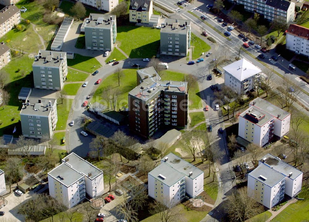 Castrop-Rauxel aus der Vogelperspektive: Hochhaussiedlung Castrop-Rauxel