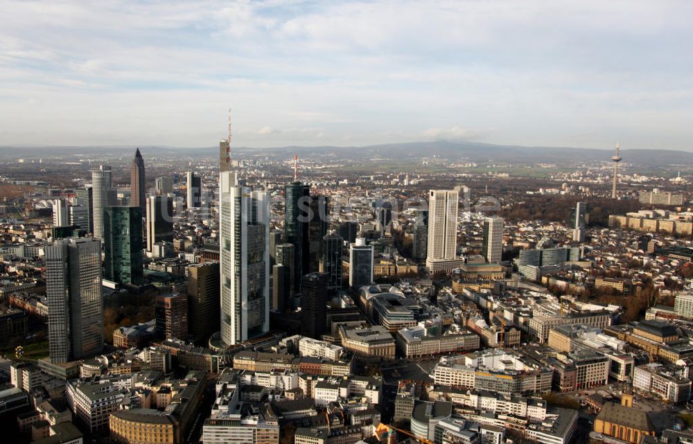 Luftbild Frankfurt am Main - Hochhäuser in Frankfurt am Main