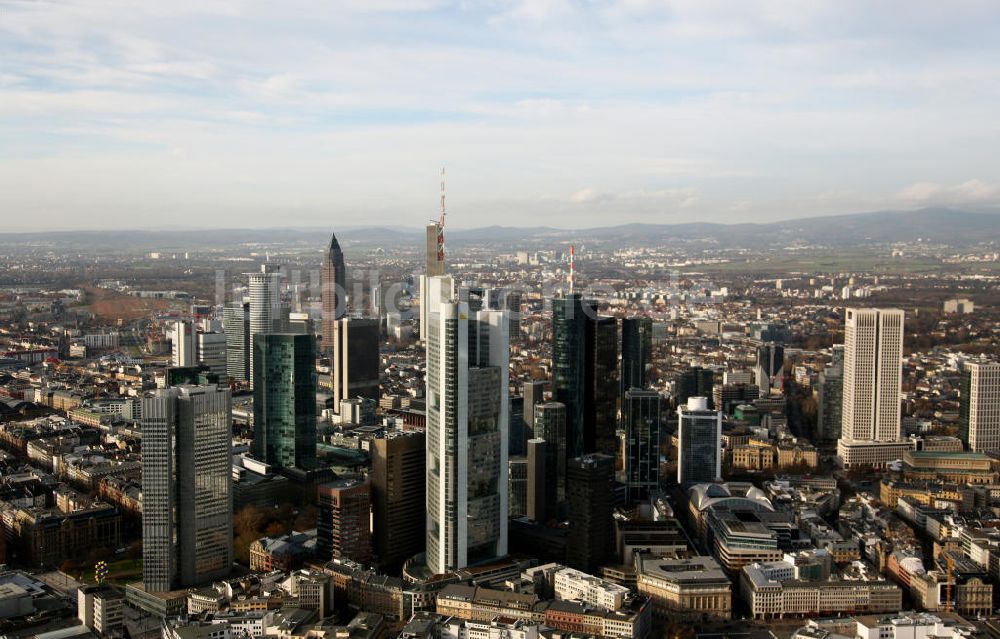Luftaufnahme Frankfurt am Main - Hochhäuser in Frankfurt am Main