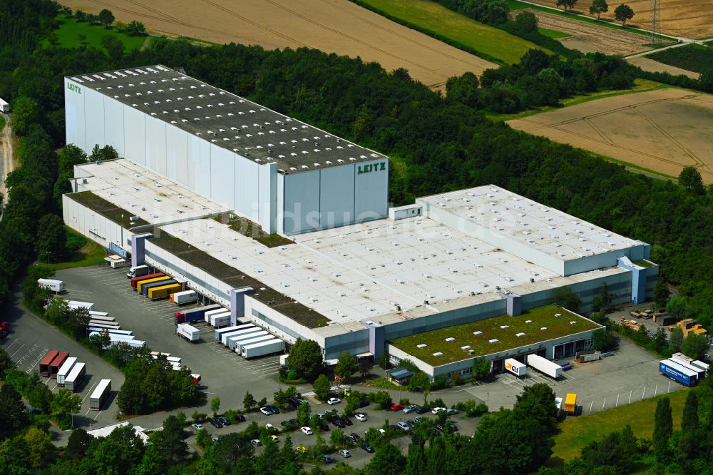 Luftaufnahme Heilbronn - Hochregal- Lager-Gebäudekomplex und Logistikzentrum auf dem Gelände der LEITZ ACCO Brands GmbH & Co KG in Heilbronn im Bundesland Baden-Württemberg, Deutschland