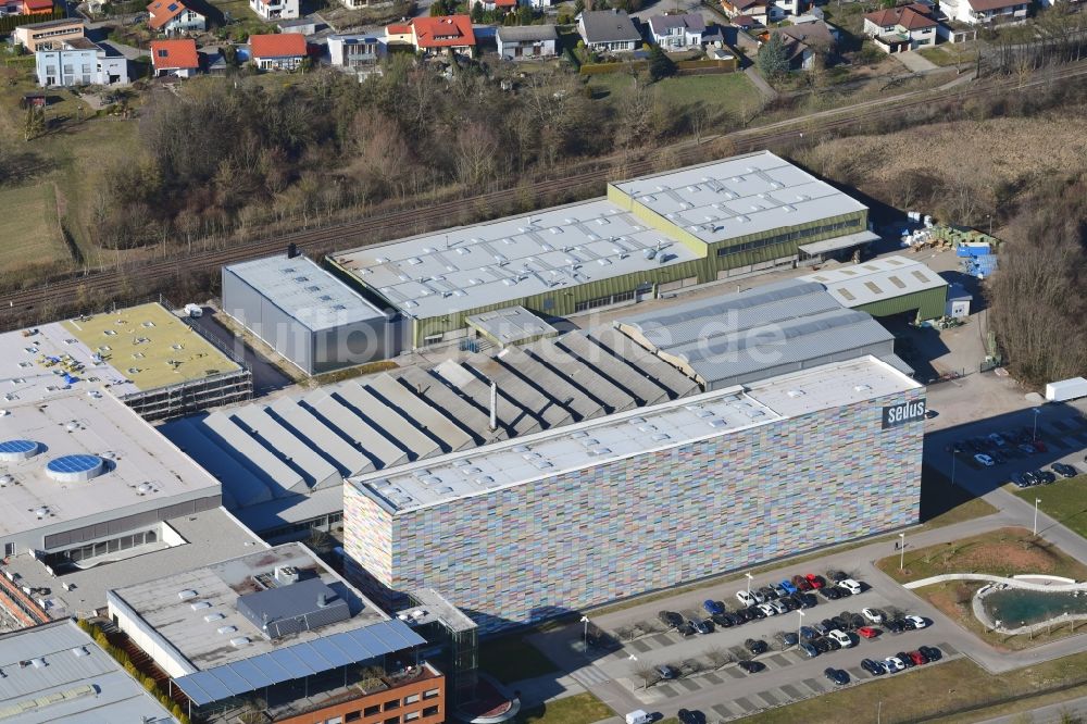 Dogern von oben - Hochregal- Lager-Gebäudekomplex und Logistikzentrum auf dem Gelände der Sedus Stoll AG im Ortsteil Metteberberg in Dogern im Bundesland Baden-Württemberg, Deutschland