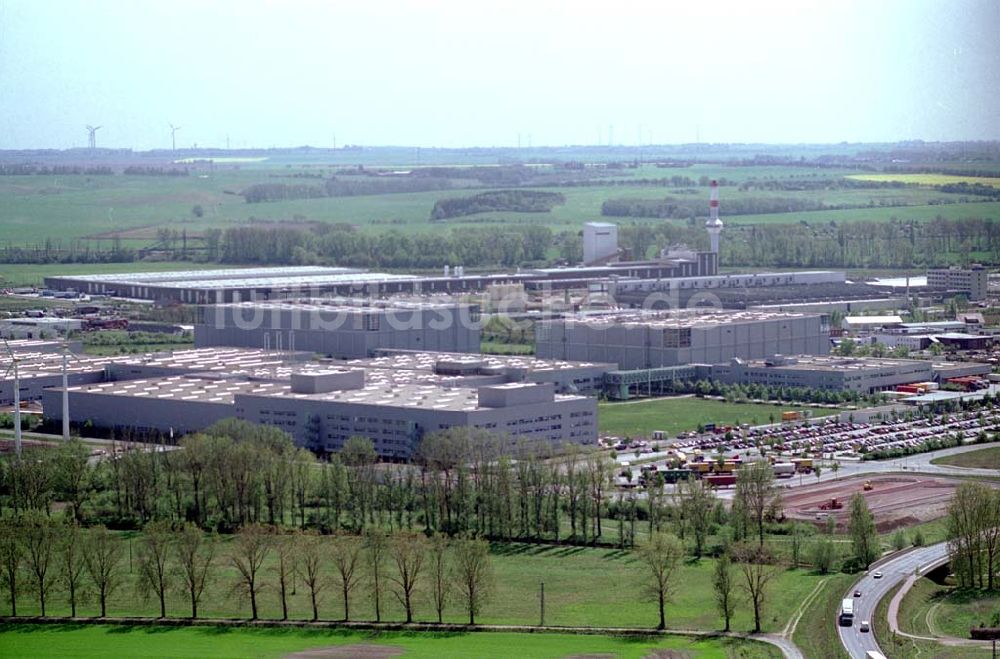 Luftbild Haldensleben/Sachsen-Anhalt - Hochregallager und Logistiksystem des OTTO-Versandhandels in Haldensleben/Sachsen-Anhalt