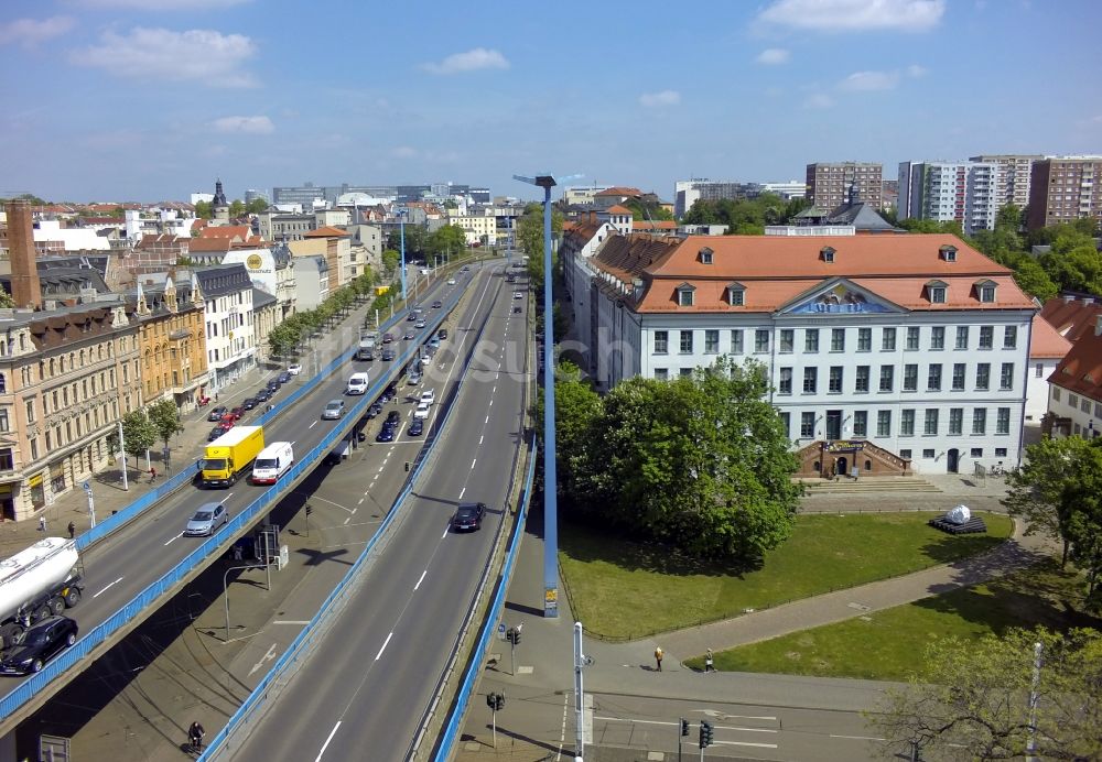 Luftaufnahme Halle (Saale) - Hochstraße Magistrale in Halle ( Saale ) im Bundesland Sachsen-Anhalt