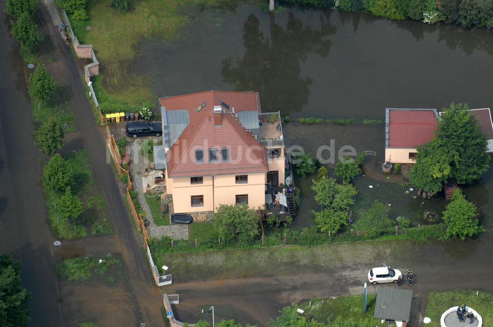 Frankfurt / Oder von oben - Hochwasser 2010 in Frankfurt / Oder im Bundesland Brandenburg