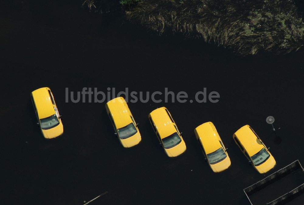 Luftbild Fischbeck (Elbe) - Hochwasser-Pegel in Fischbeck (Elbe) im Bundesland Sachsen-Anhalt