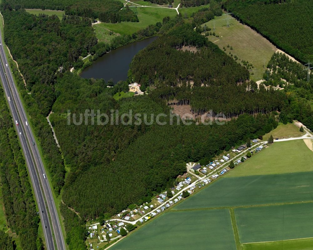 Rheinböllen aus der Vogelperspektive: Hochwildschutzpark Hunsrück in Rheinböllen im Bundesland Rheinland-Pfalz