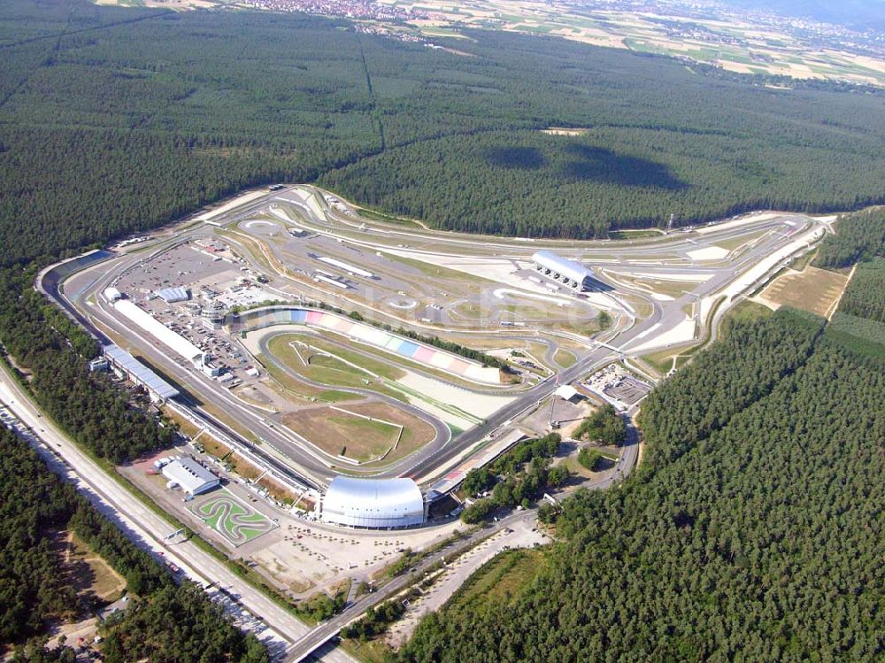 Hockenheim / Baden-Württemberg aus der Vogelperspektive: Hockenheimring