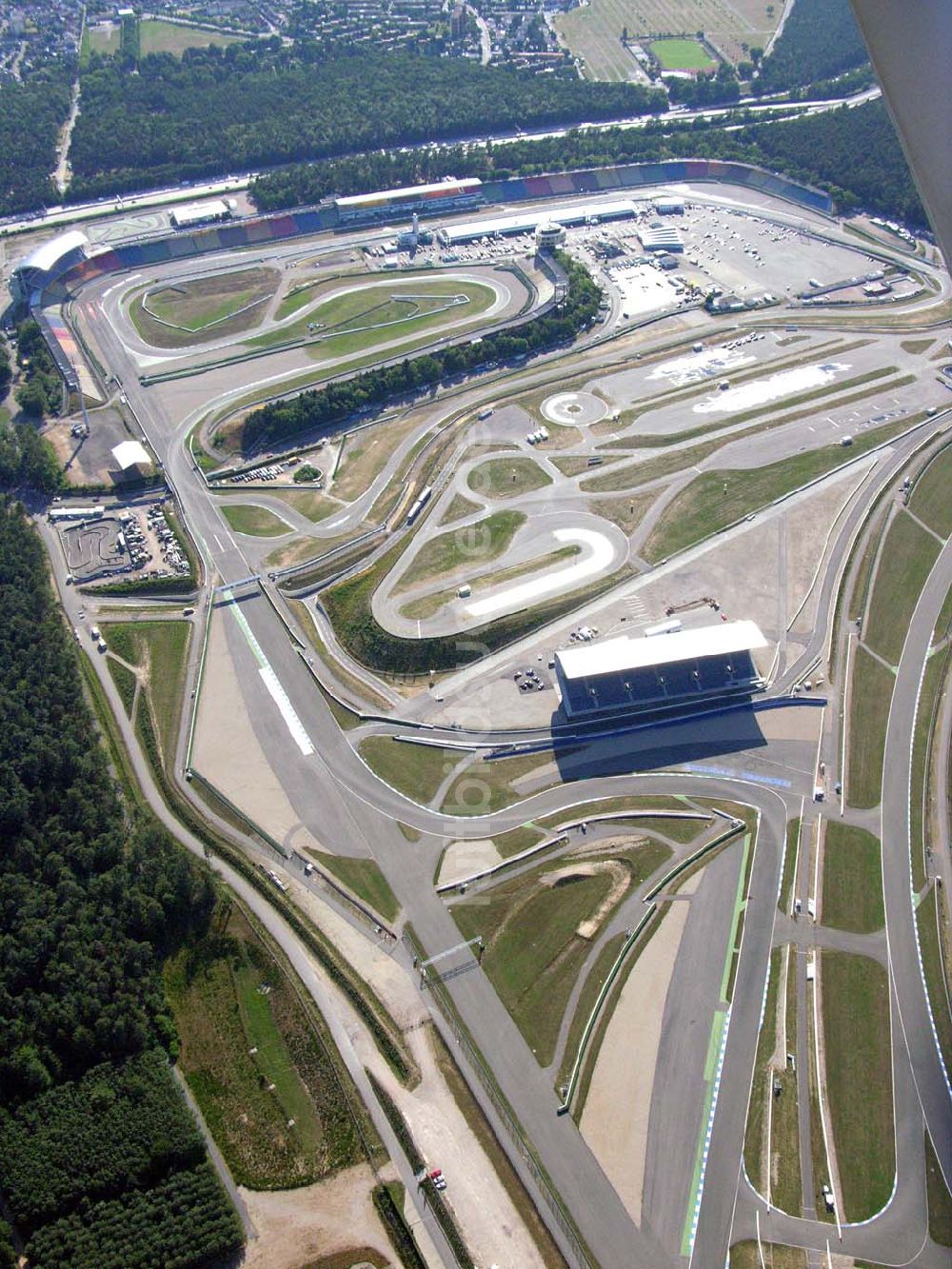 Hockenheim / Baden-Württemberg von oben - Hockenheimring