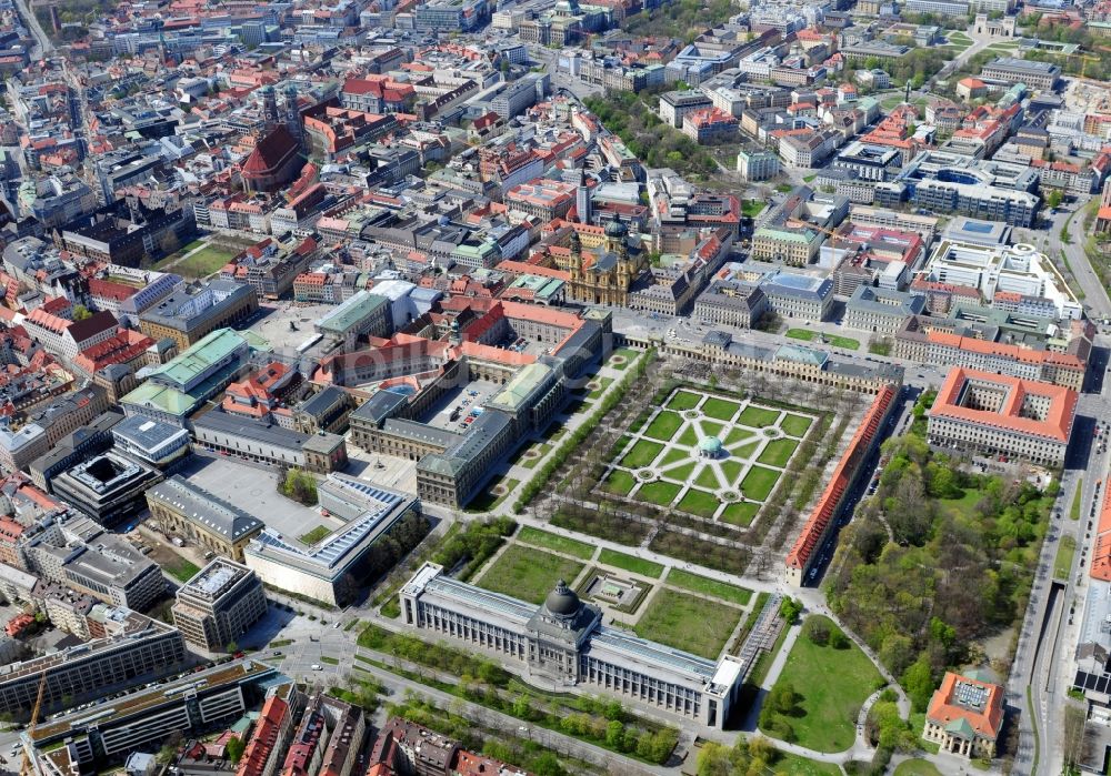 Luftbild München - Hofgarten in München im Bundesland Bayern