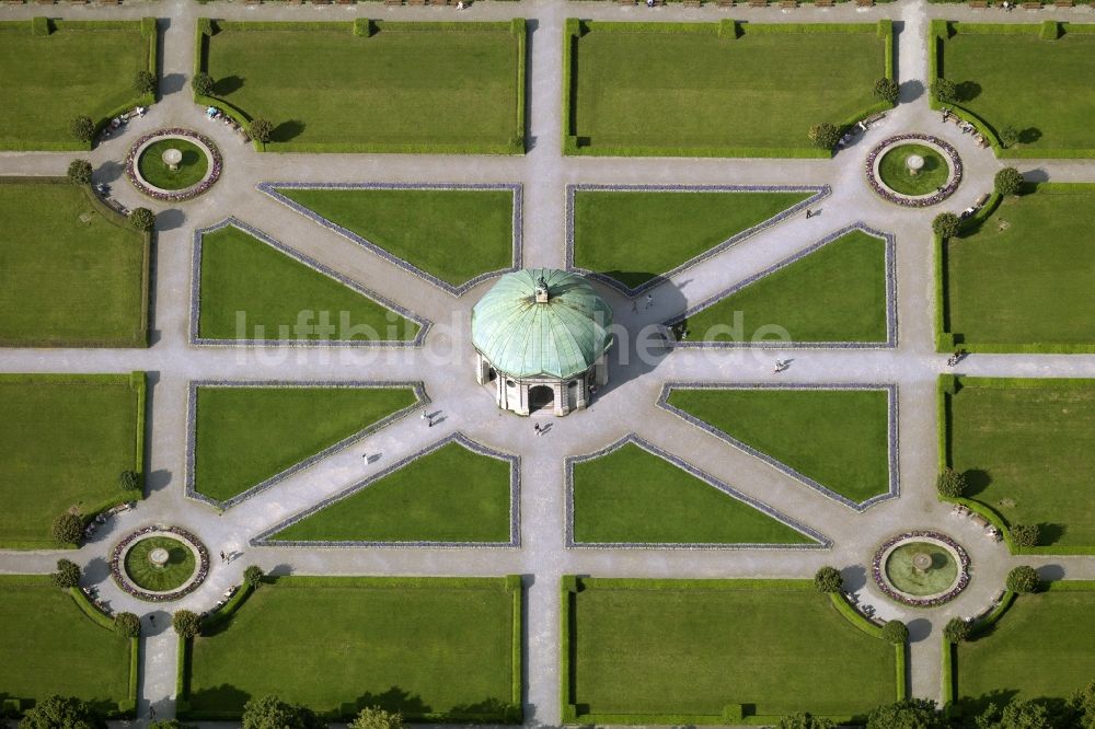 München aus der Vogelperspektive: Hofgarten in München im Bundesland Bayern