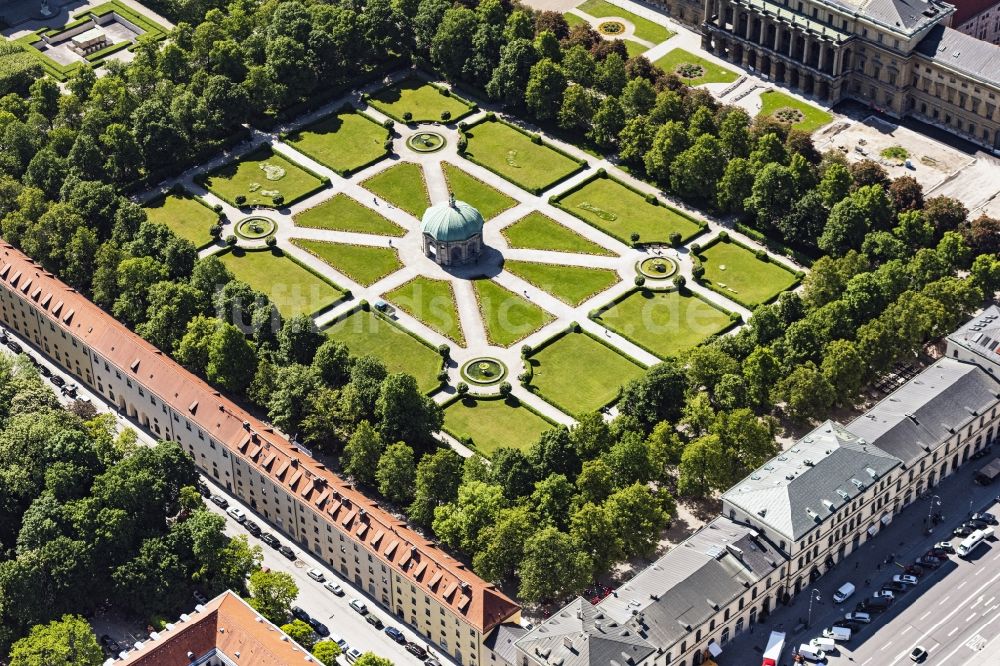 Luftaufnahme München - Hofgarten in München im Bundesland Bayern