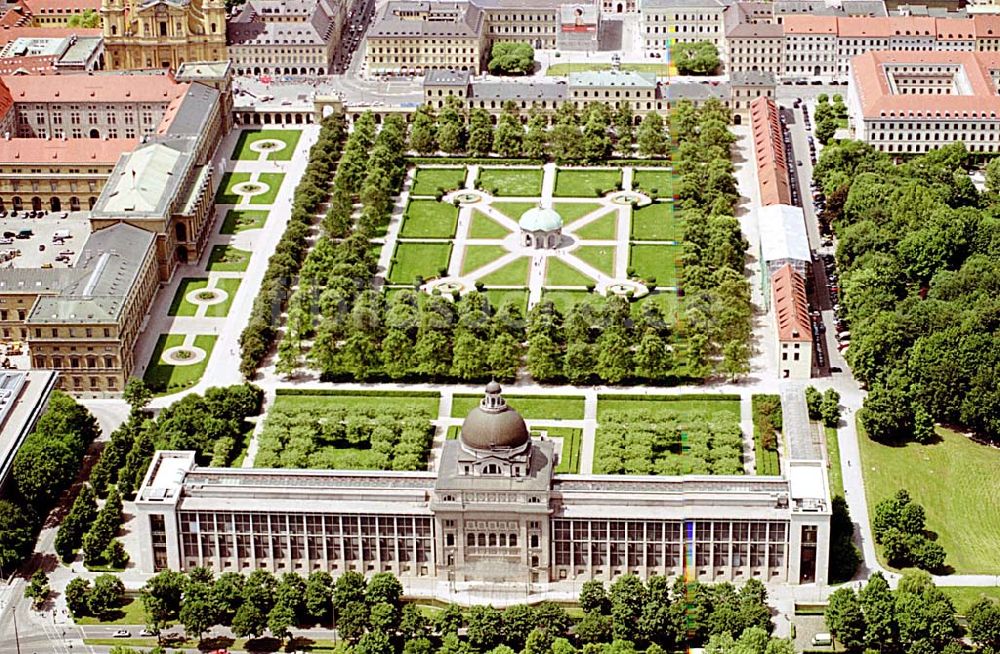 Luftaufnahme München/ Bayern - Hofgarten an der Residenz