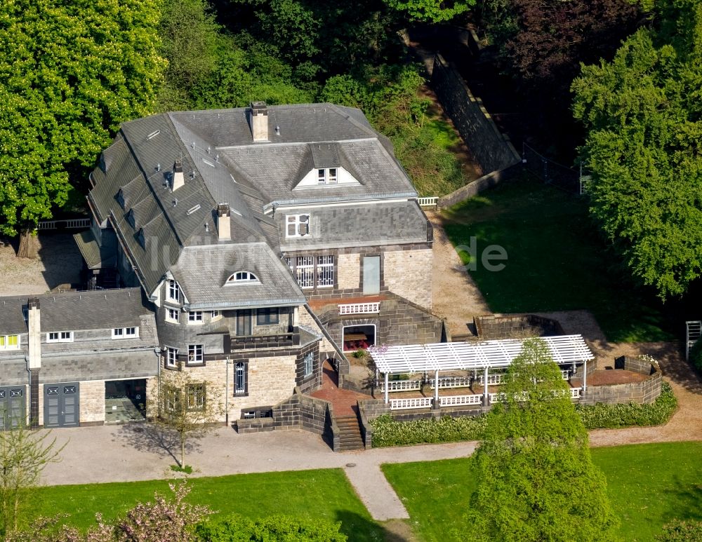 Luftaufnahme Hagen - Hohenhof- Jugendstil- Villa des Osthaus Museums am Stirnband in Hagen im Bundesland Nordrhein-Westfalen