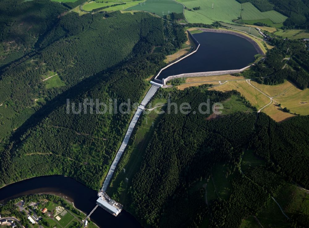 Luftbild Hohenwarte - Hohenwarte-Stausee in der Thüringer Ortschaft Hohenwarte im Landkreis Saalfeld-Rudolstadt