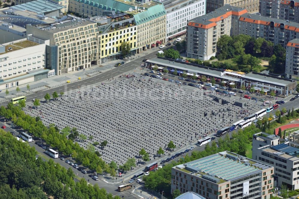 Luftbild Berlin - Holocaust - Mahnmal in Berlin im gleichnamigen Bundesland