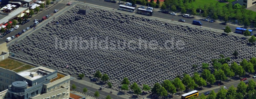 Berlin von oben - Holocaust - Mahnmal in Berlin im gleichnamigen Bundesland