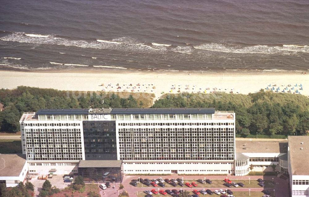 Zinnowitz / Usedom aus der Vogelperspektive: Hotel Baltic in Zinnowitz.