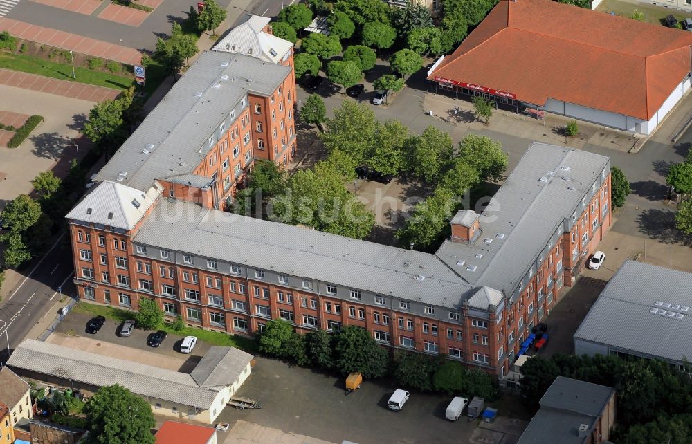 Gotha von oben - Hotel Garni - Zur alten Druckerei in Gotha im Bundesland Thüringen