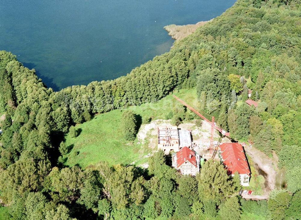 Mühlenbeck aus der Vogelperspektive: Hotel- und Gaststättenbau am Mühlenbecker See / BRB.