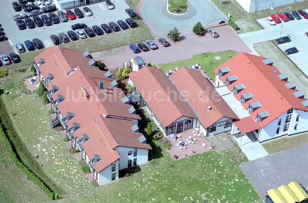 Burg/Sachsen-Anhalt von oben - Hotel im Gewerbegebiet Burg-Süd in Sachsen-Anhalt