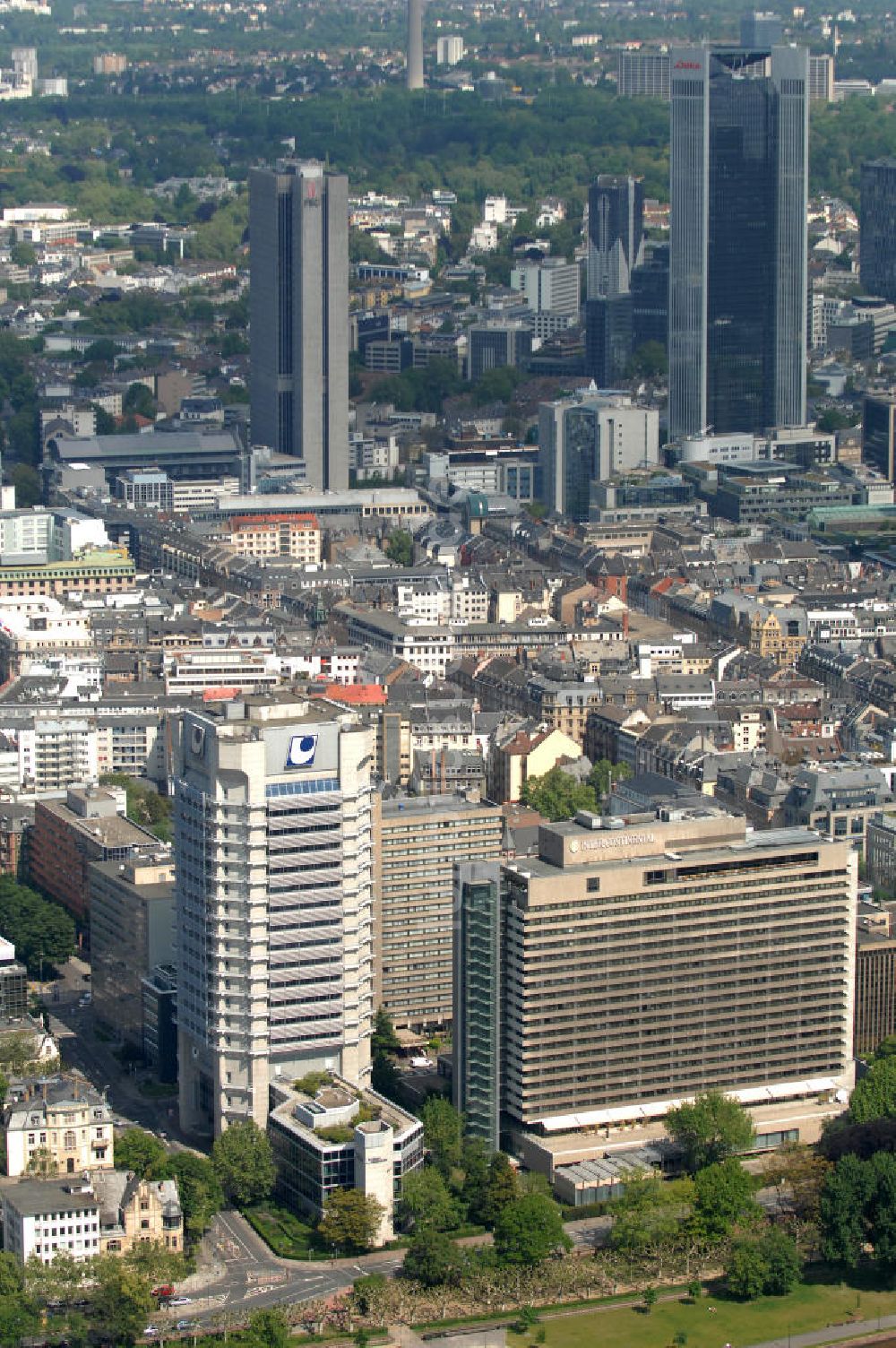 Frankfurt am Main von oben - Hotel InterContinental Frankfurt