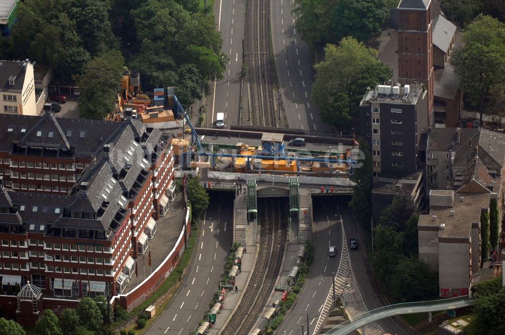 Köln aus der Vogelperspektive: Hotel Mercure und Baustelle Severinstraße