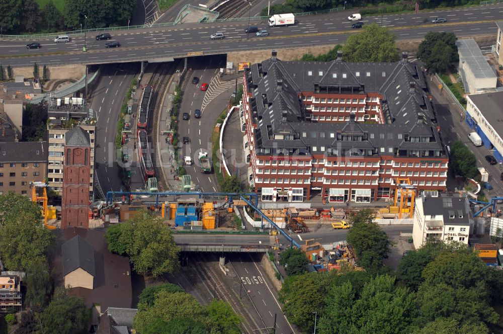 Luftbild Köln - Hotel Mercure und Baustelle Severinstraße