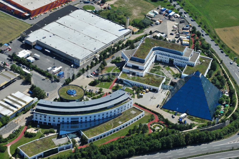 Fürth aus der Vogelperspektive: Hotel- Pyramide und EuromedClinic im bayerischen Fürth