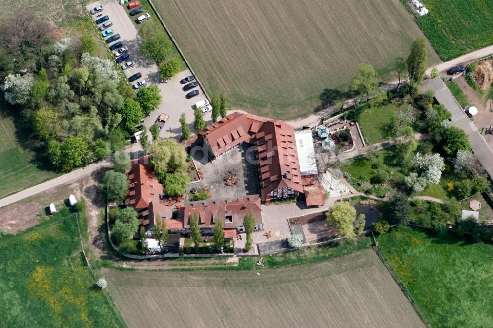 Köngernheim aus der Vogelperspektive: Hotel und Restaurant Jordan's Untermühle Köngernheim in Köngernheim im Bundesland Rheinland-Pfalz