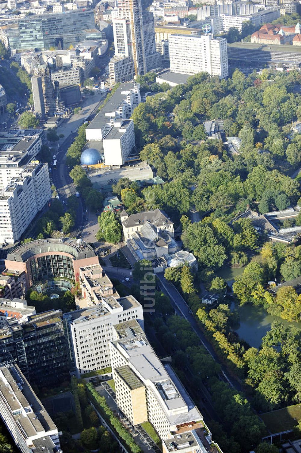 Berlin von oben - Hotel Schweizer Hof in Berlin-Charlottenburg