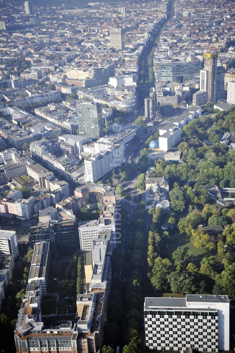 Berlin von oben - Hotel Schweizer Hof in Berlin-Charlottenburg