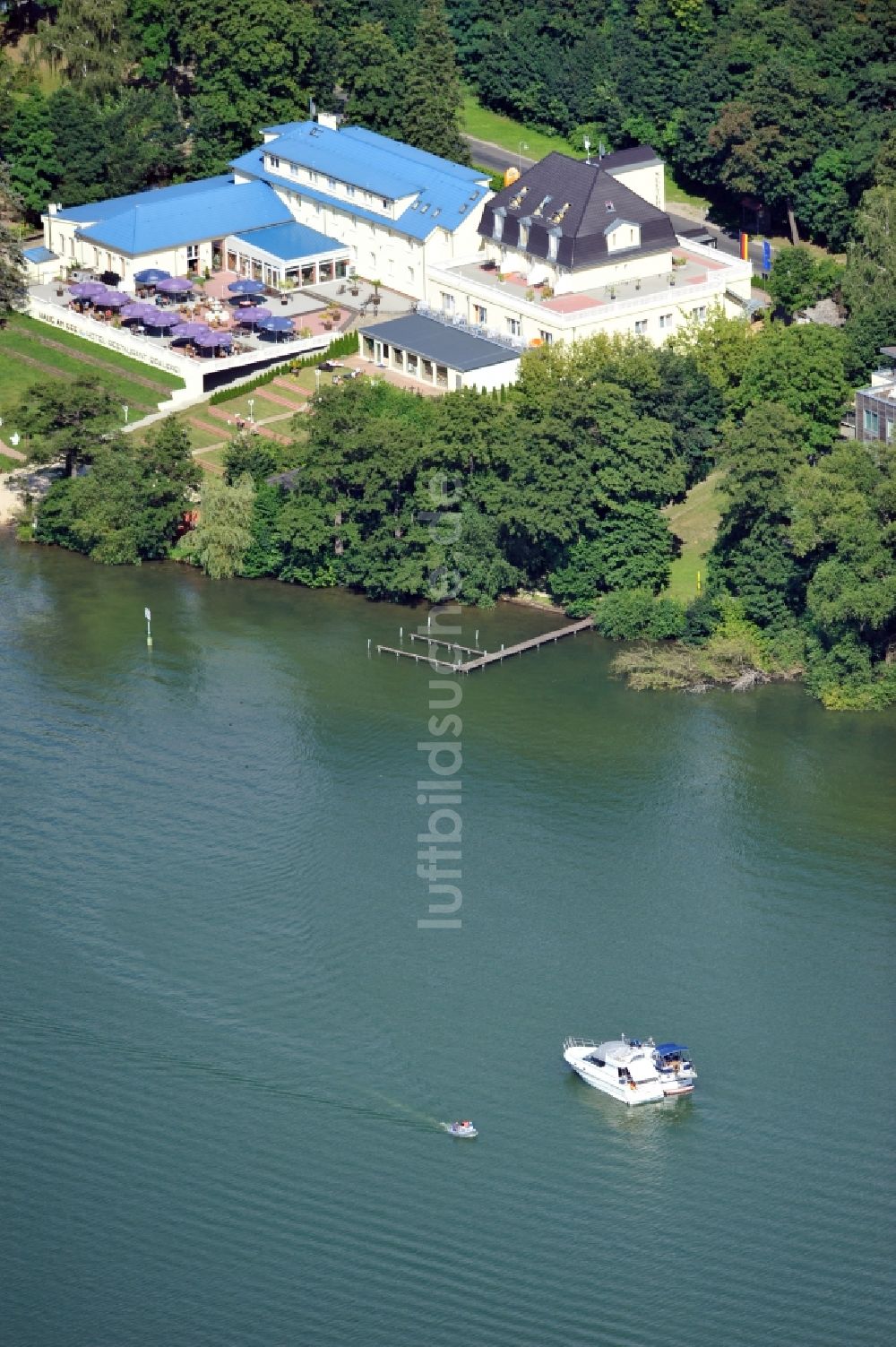 Luftaufnahme Dienstdorf-Radlow - Hotel am See am Scharmützelsee in Diensdorf-Radlow im Bundesland Brandenburg