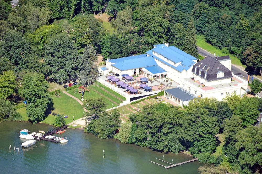 Dienstdorf-Radlow von oben - Hotel am See am Scharmützelsee in Diensdorf-Radlow im Bundesland Brandenburg