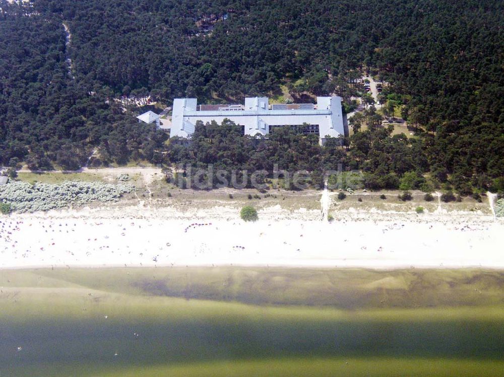 Zinnowitz von oben - Hotel östlich von Zinnowitz auf Usedom in Mecklenburg-Vorpommern