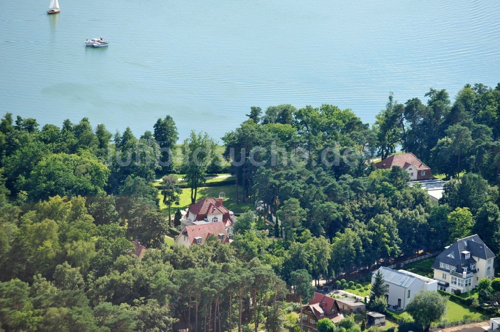 Bad Saarow von oben - Hotel 'Villa Contessa' am Schamützelsee