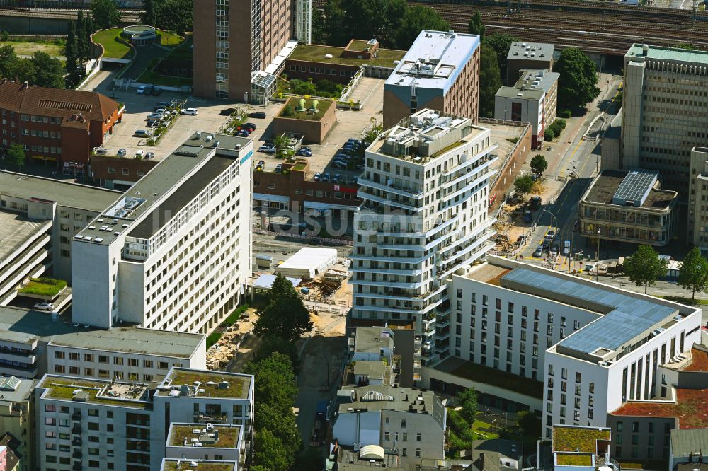 Luftbild Hamburg - Hotelanlage Adenauerallee Ecke Lindenstraße im Ortsteil St. Georg in Hamburg, Deutschland