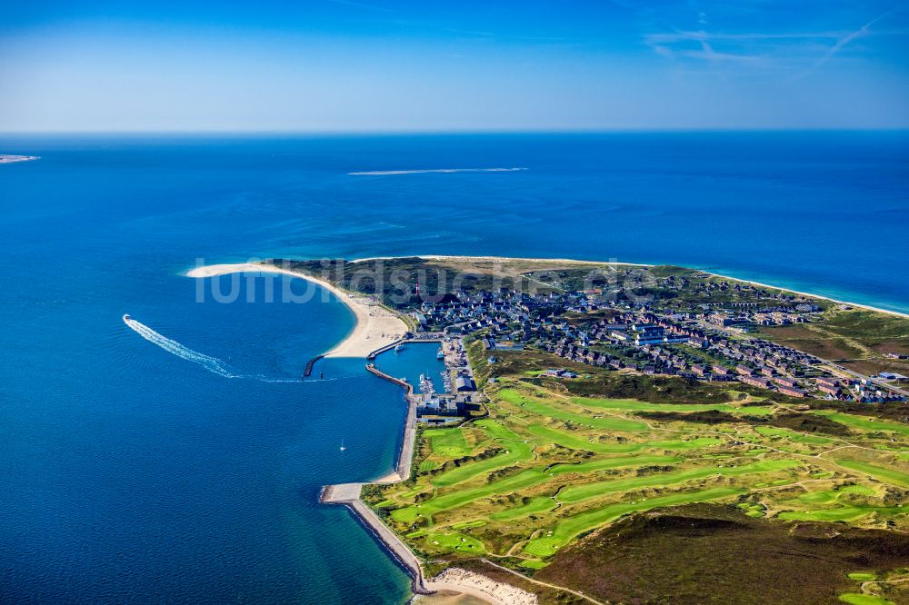 Luftbild Hörnum (Sylt) - Hotelanlage mit Golfplatz am Hafen in Hörnum (Sylt) im Bundesland Schleswig-Holstein, Deutschland