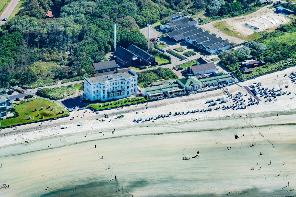 Luftbild Norderney - Hotelanlage Haus am Weststrand in Norderney im Bundesland Niedersachsen, Deutschland