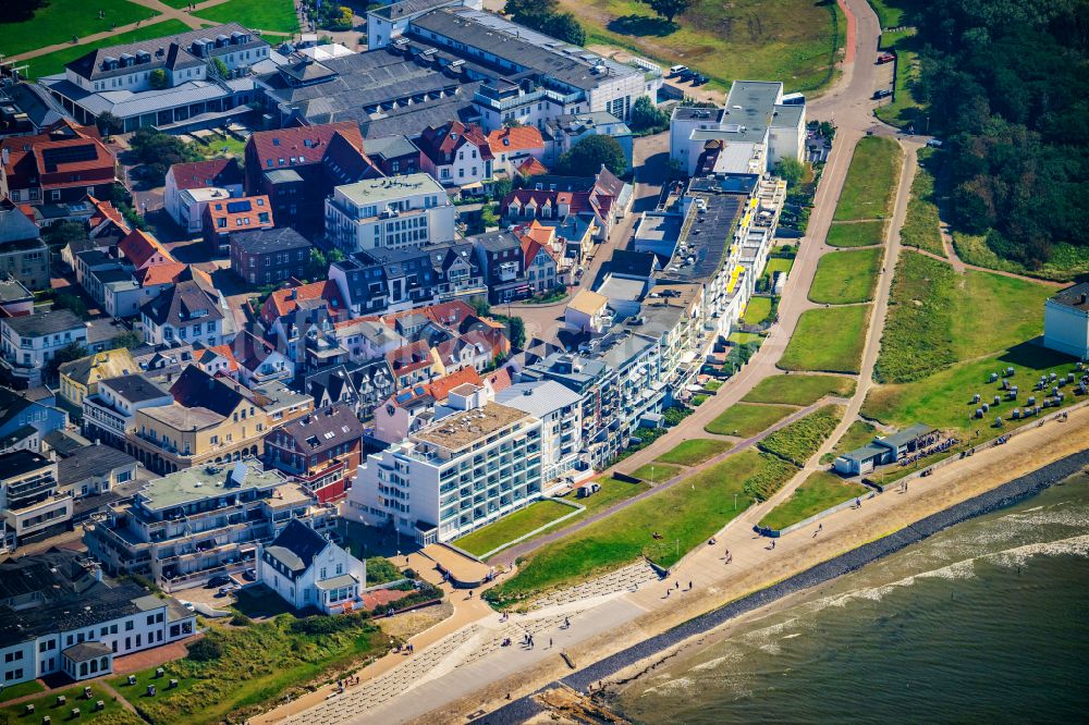 Luftaufnahme Norderney - Hotelanlage Meeresburg auf Norderney im Bundesland Niedersachsen, Deutschland