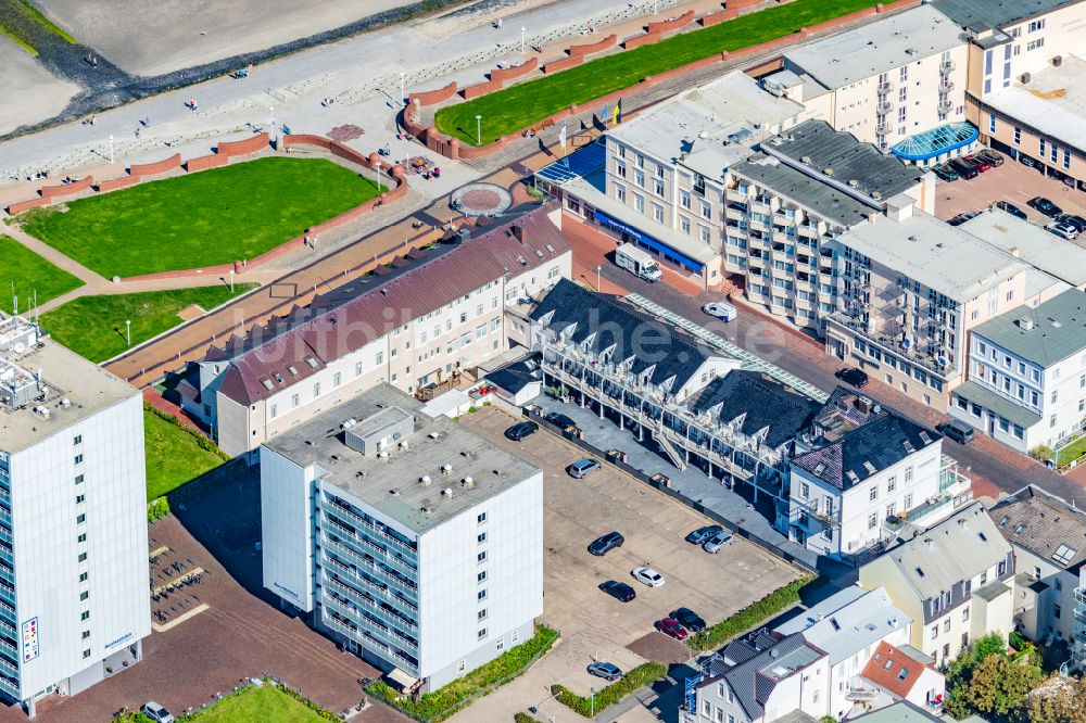 Luftaufnahme Norderney - Hotelanlage Nordstrandperle Aparthotel in Norderney im Bundesland Niedersachsen, Deutschland