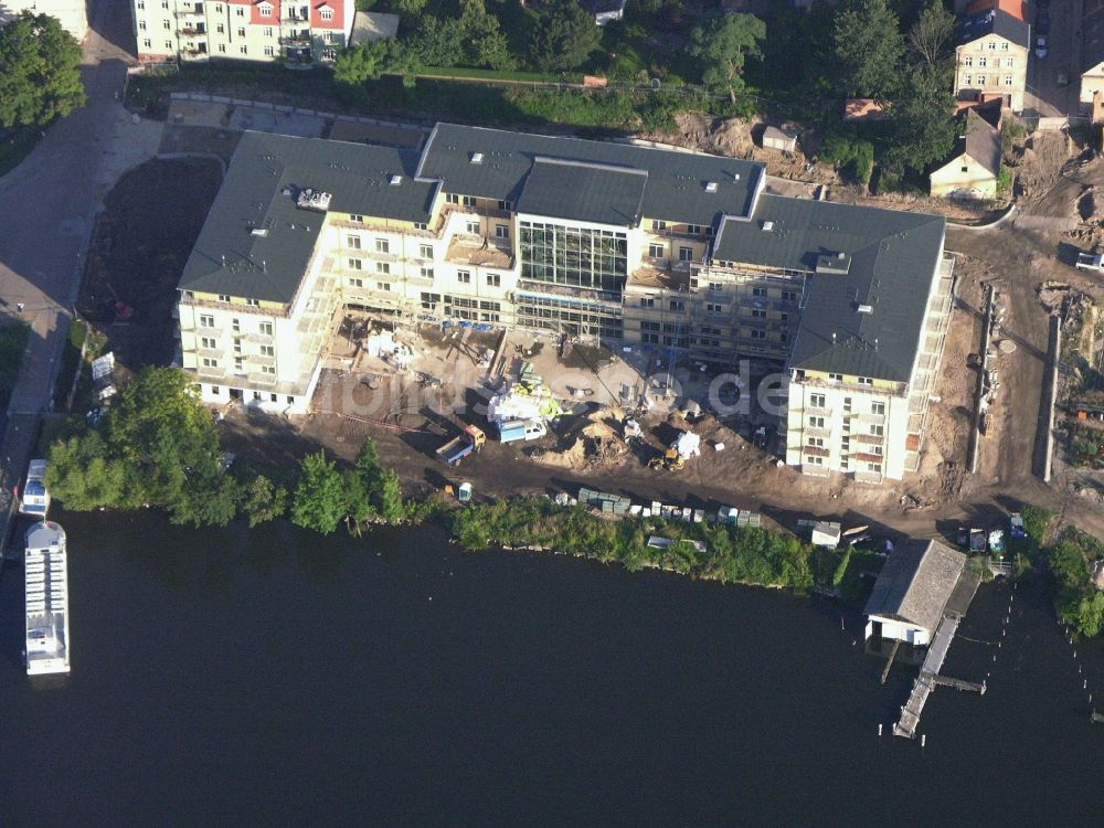 Neuruppin aus der Vogelperspektive: Hotelanlage Resort Mark Brandenburg in Neuruppin im Bundesland Brandenburg, Deutschland