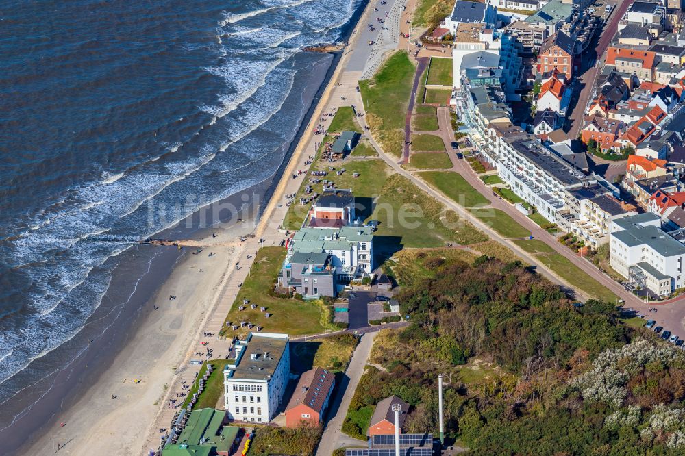 Luftbild Norderney - Hotelanlage Strandhotel Pique auf Norderney im Bundesland Niedersachsen, Deutschland