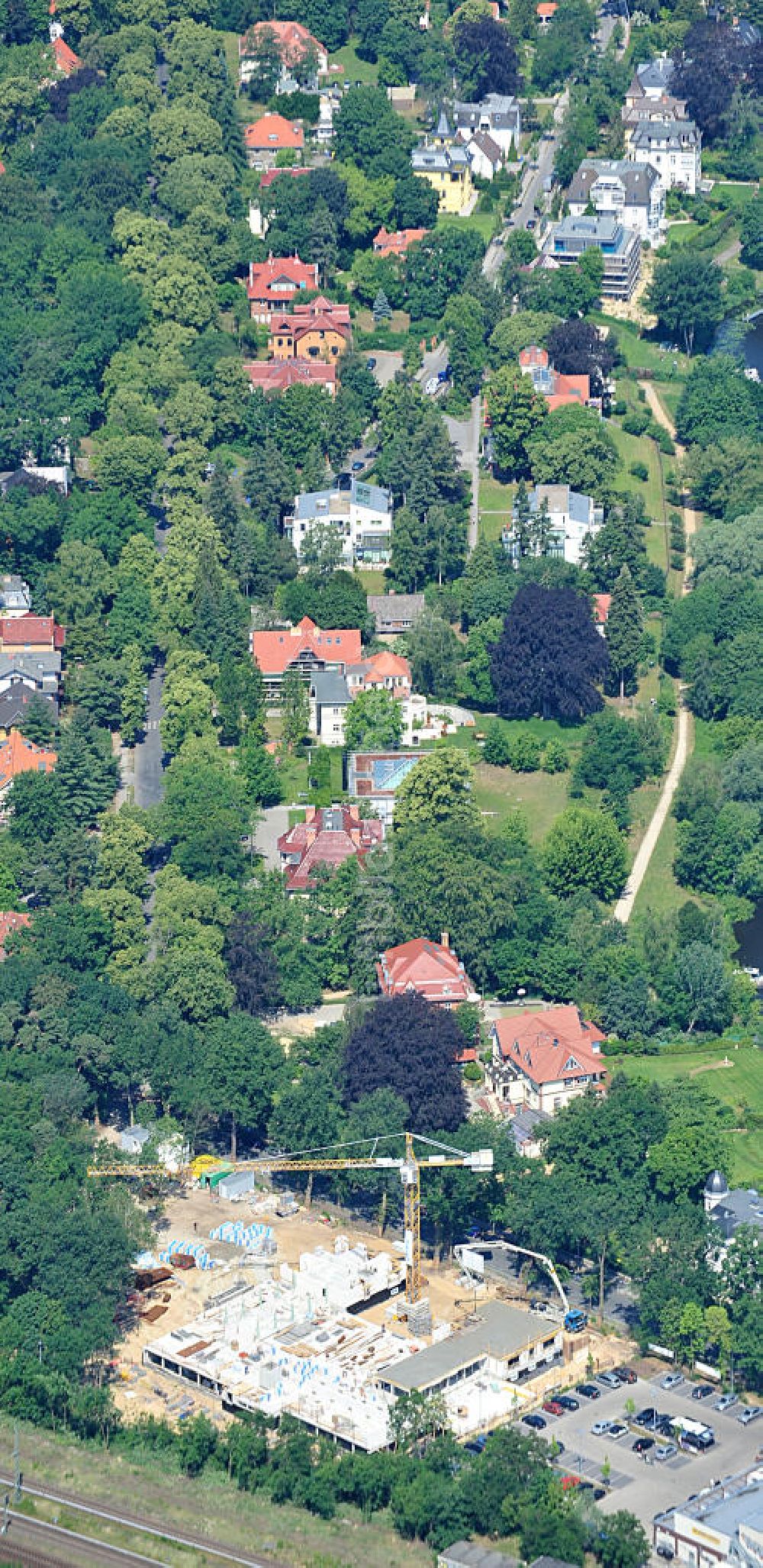 Potsdam von oben - HPI ERWEITERUNG - Erweiterungsbau des Hasso-Plattner-Instituts in Potsdam